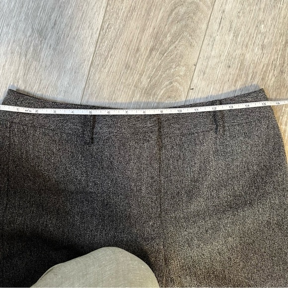 VINTAGE Evan Picone Black  &  White Tweed Cropped Trousers Minimalist Stretch 6 - Picture 8 of 11
